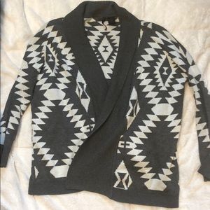 Patterned cardigan sweater
